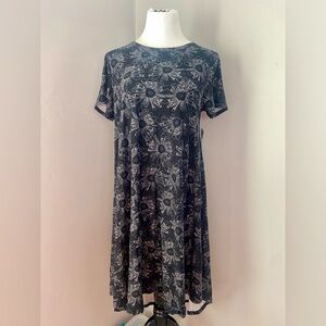 LuLaRoe Carly Dress Black and White Floral